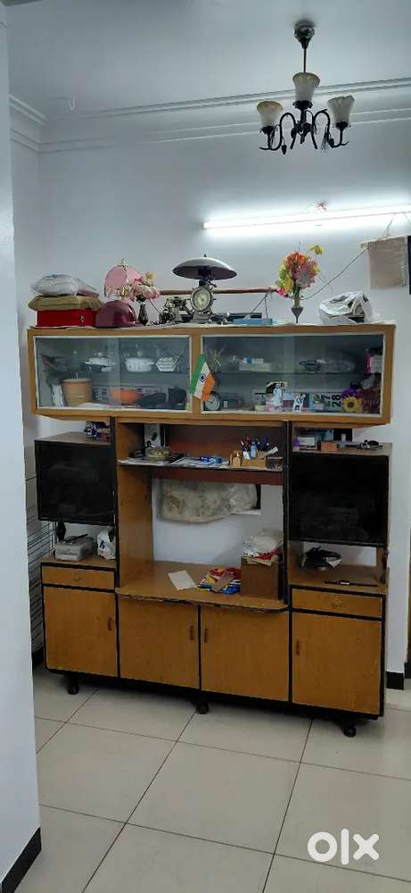 Wooden Showcase with Storage Cabinets and Study/Display Unit for Sale