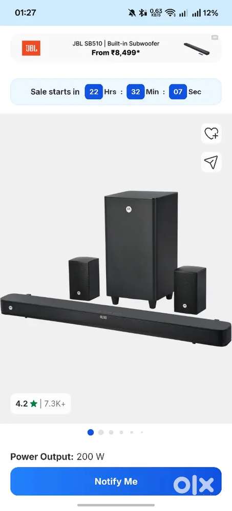 MOTOROLA 5.1 music system SOUNDBAR theatre
