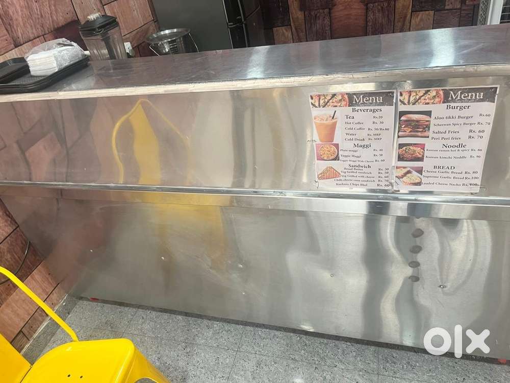 Cafe stainless steel counter selling