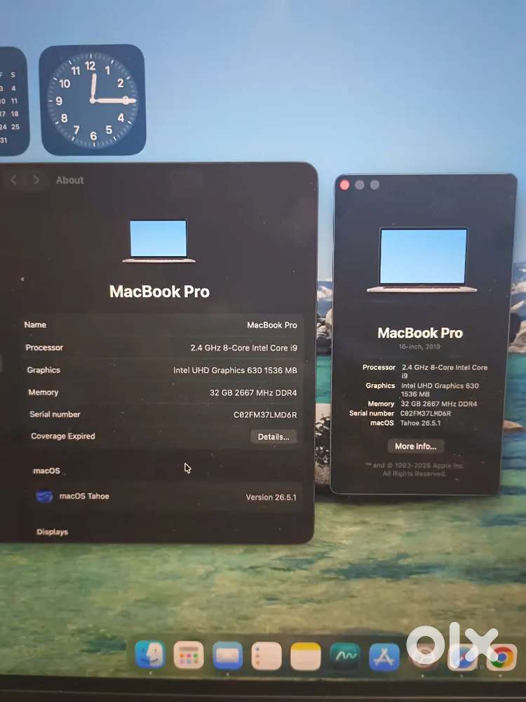 Apple MacBook Pro 16 (2019)  Intel Core i9  32GB RAM  512GB SSD