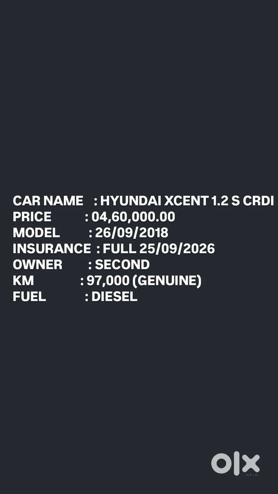 Hyundai Xcent 1.2 S Crdi, 2018, Diesel