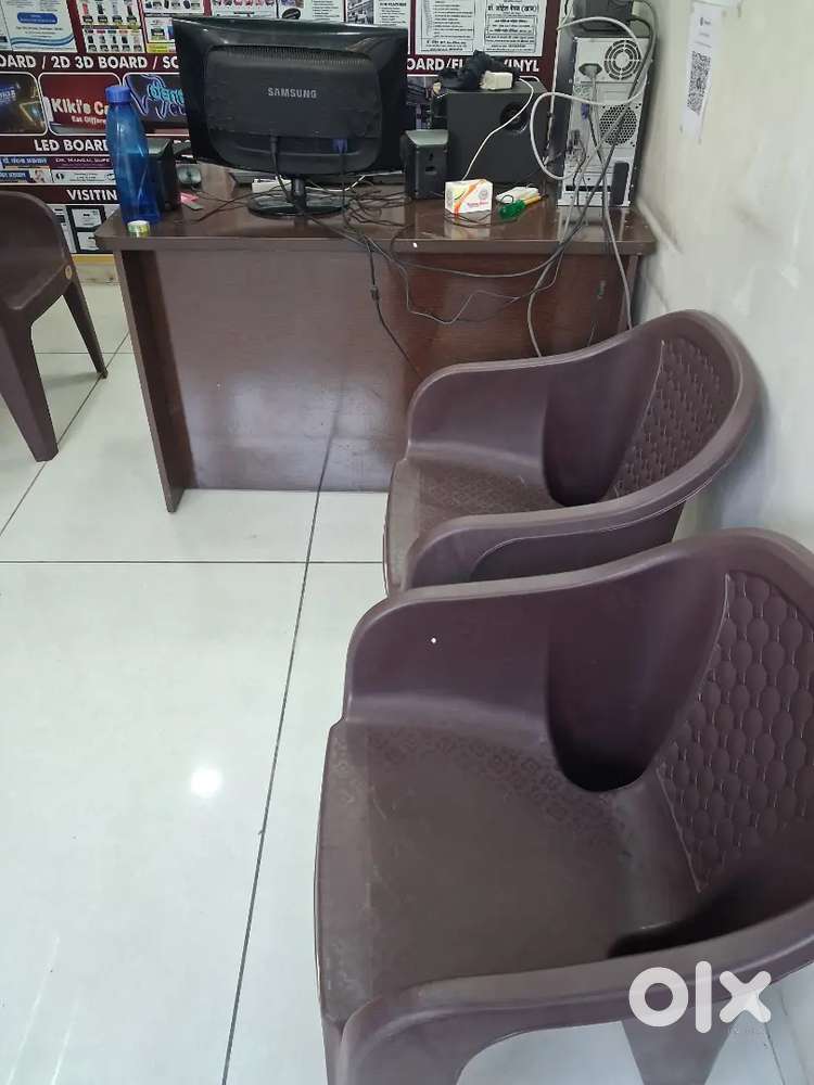 Office  furniture  - Computer Table, Bed, Almirah, Computer & Printer