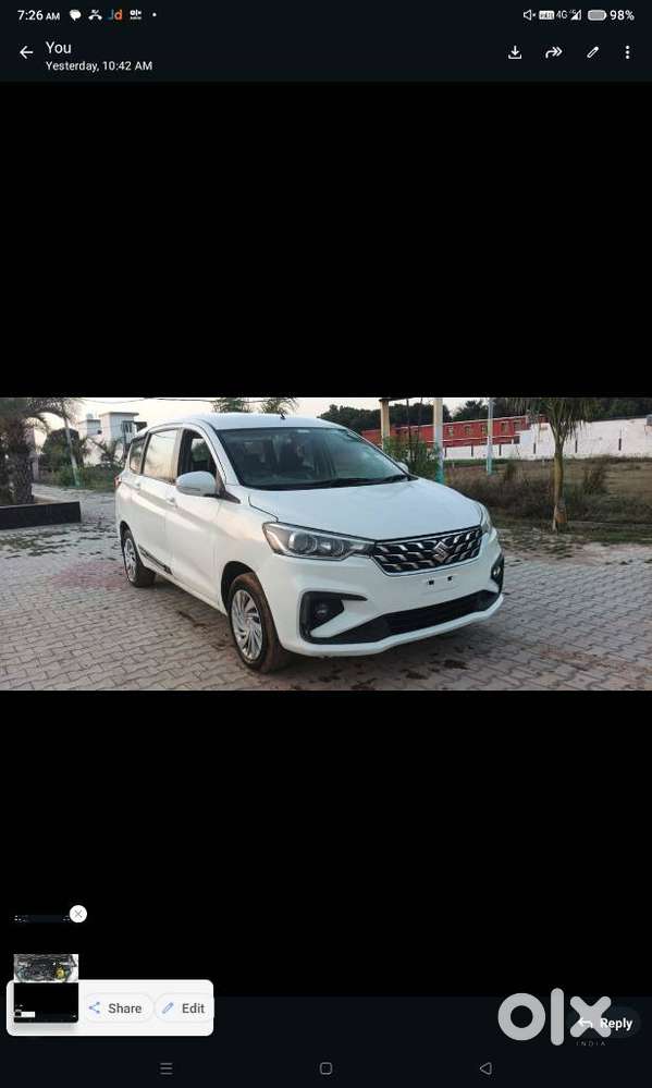 Maruti Suzuki Ertiga 1.5 Tour M Cng, 2022, Cng & Hybrids