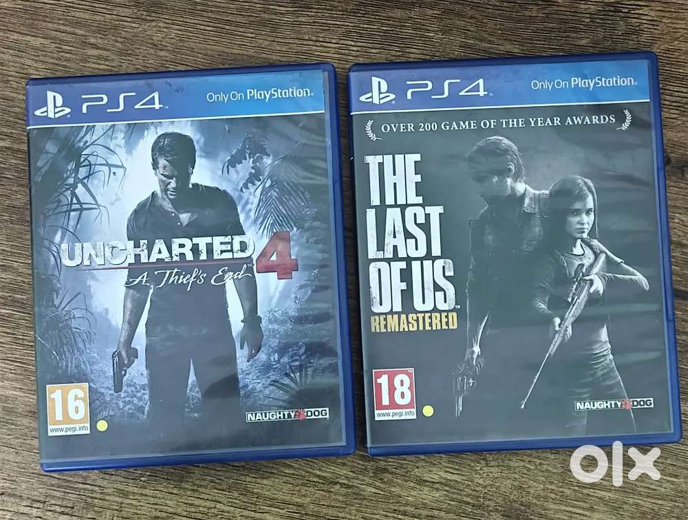 Uncharted 4 and Last of us PS4 disc