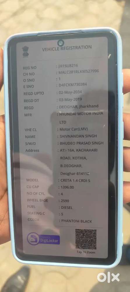 Hyundai Creta Facelift 2019 Diesel 120000 Km Driven