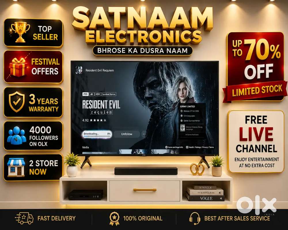 43 Q-LED TV 3 YEARS WARRANTY EXCHANGE OFFER HDR 10 ZERO DOT TECNOLOGY