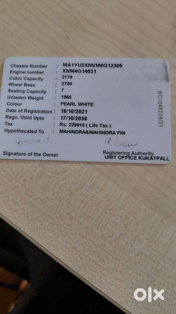 Mahindra Xuv500 W9 At 1.99, 2021, Diesel