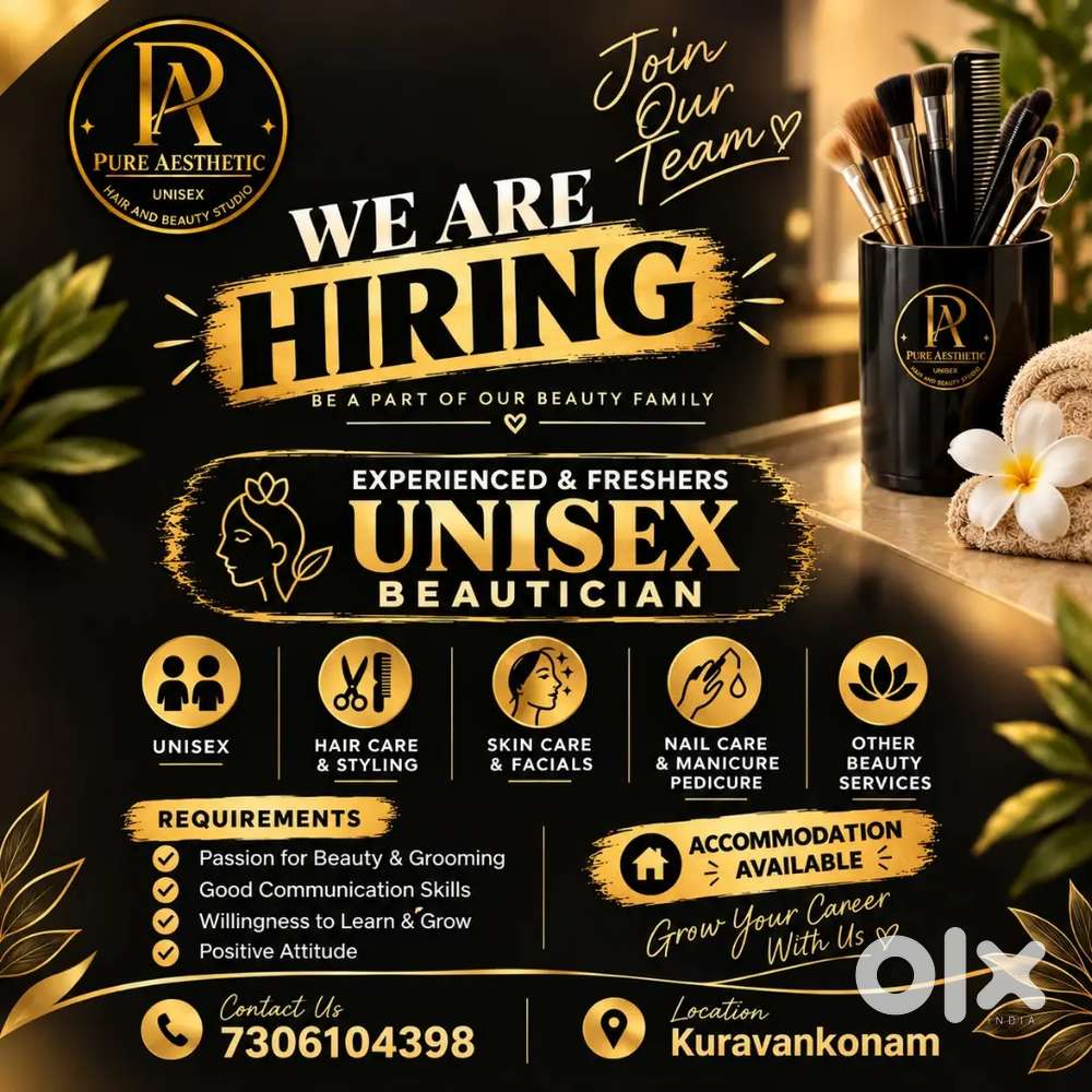 Wanted unisex beautician