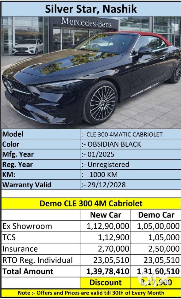 Mercedes-benz Cle Cabriolet 300 Amg Line, 2025, Petrol