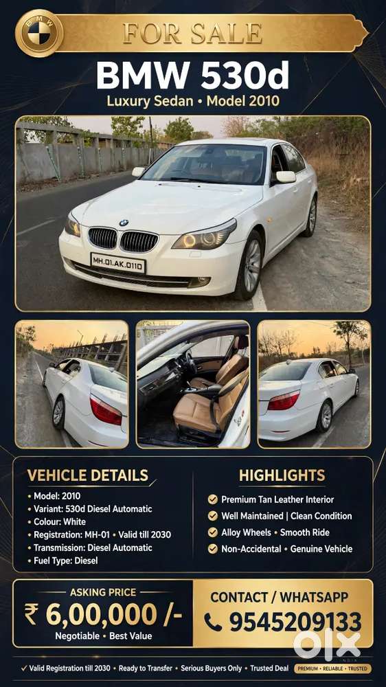 Bmw 5 Series 2.0 2010 Diesel Automatic