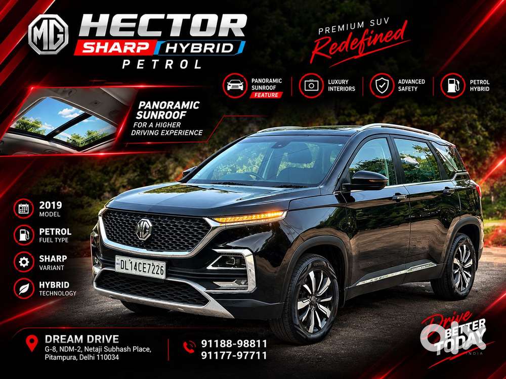 Mg Hector Hybrid Sharp Mt, 2019, Petrol