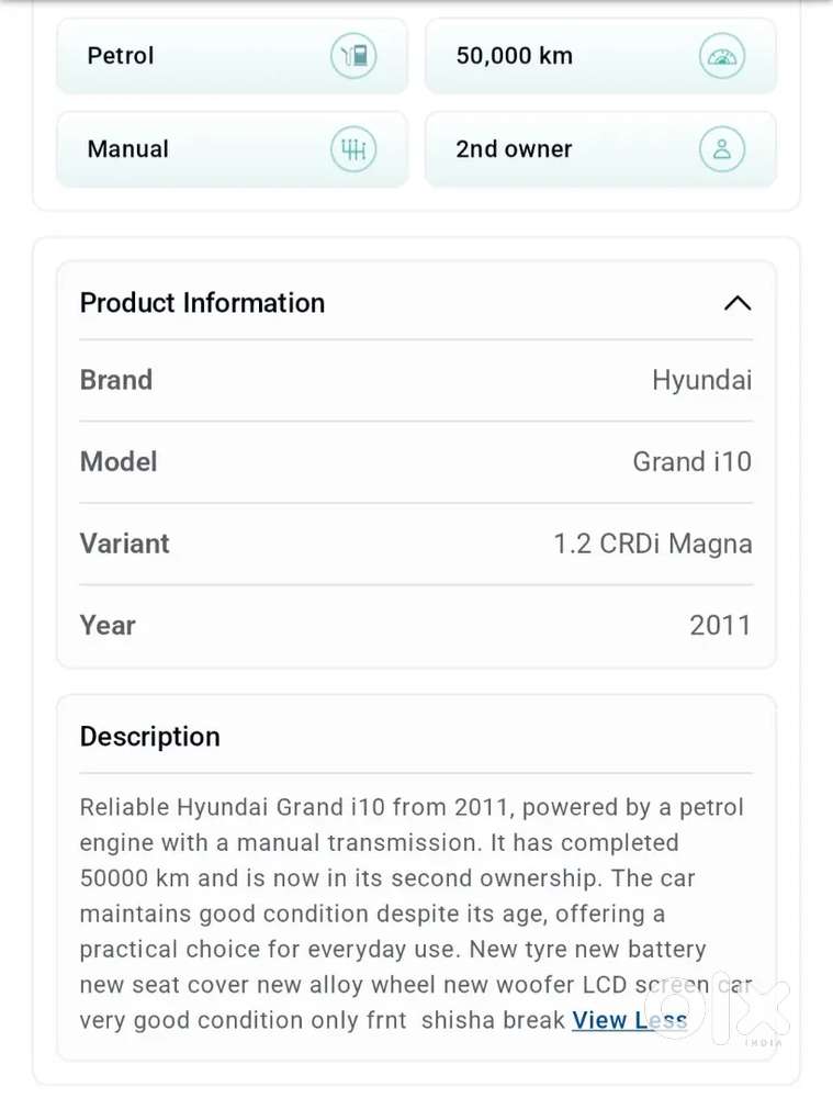 Hyundai I10 Magna 2011 Petrol