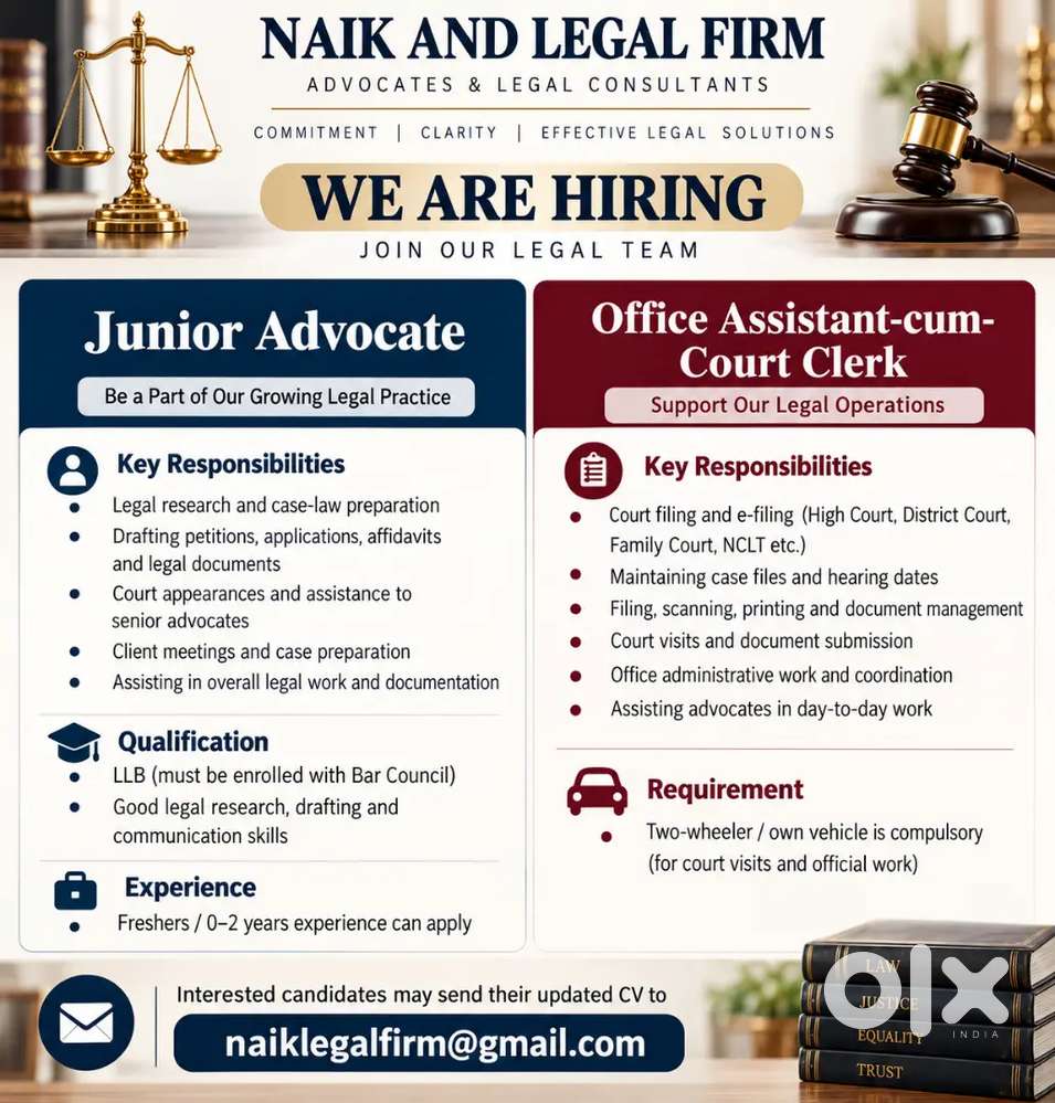 Office assistant cum court clerk