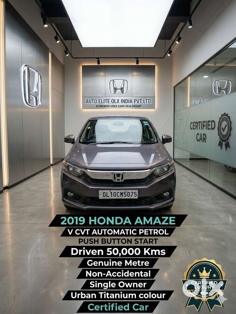 Honda Amaze V Cvt Petrol, 2019, Petrol