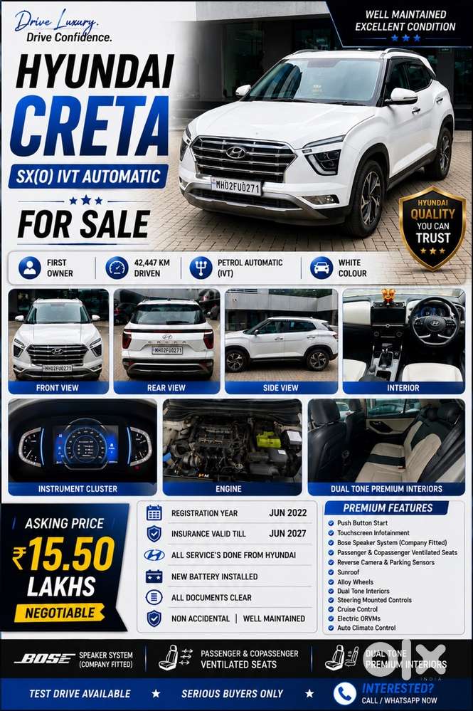Hyundai Creta 2022 Petrol Automatic