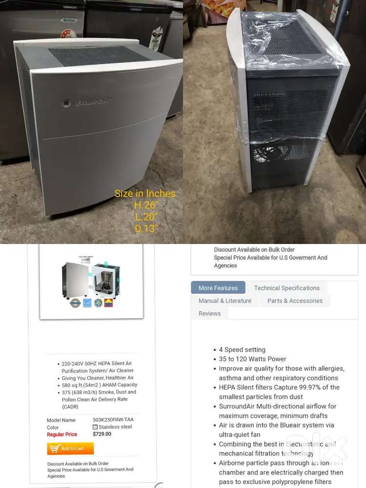 Air purifier blue air brand