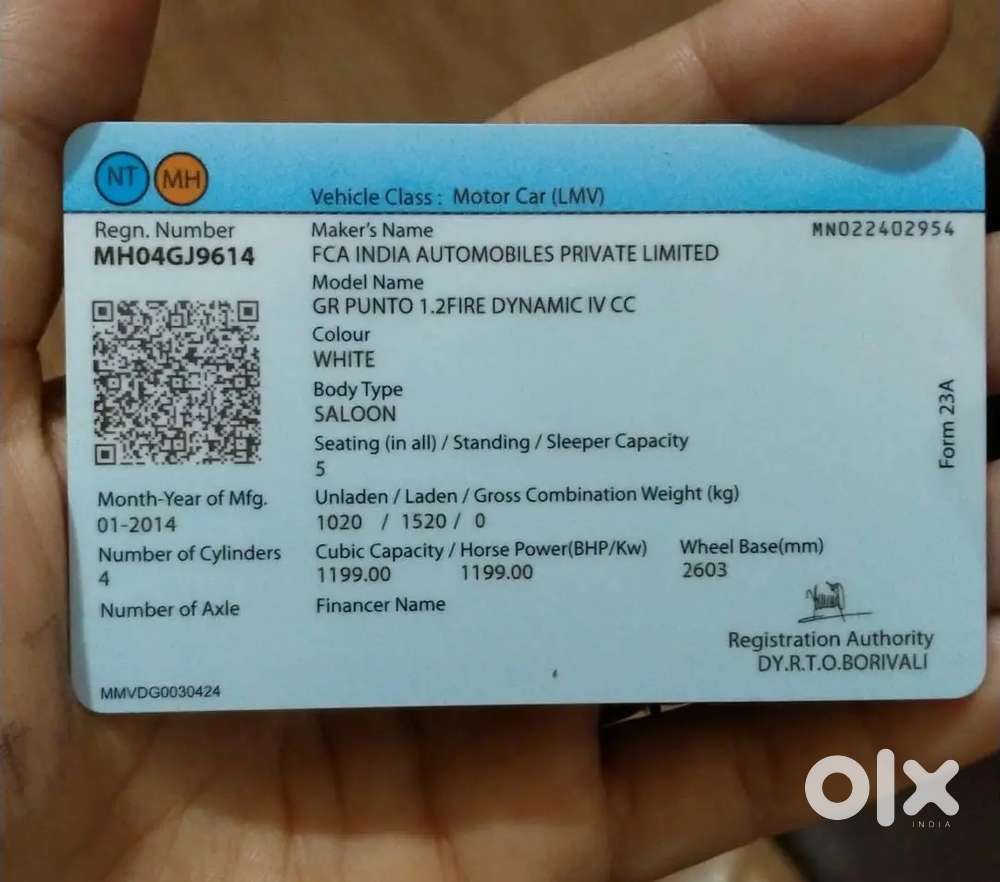 Fiat Punto 93812 Km Driven