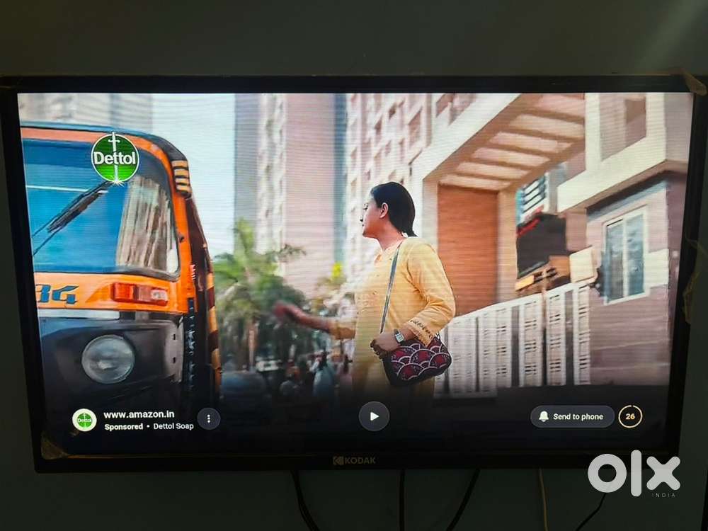 Kodak LEDTV abhi polythene nahi hati hai