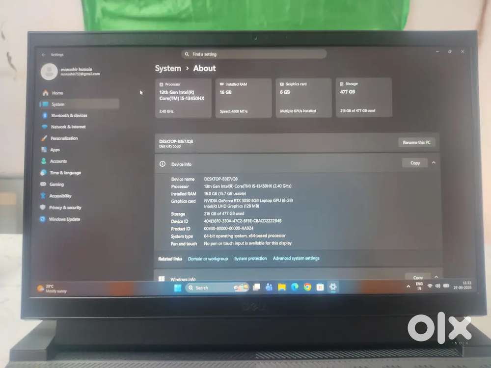 Dell G15 Gaming Laptop | Intel i5 13th Gen
