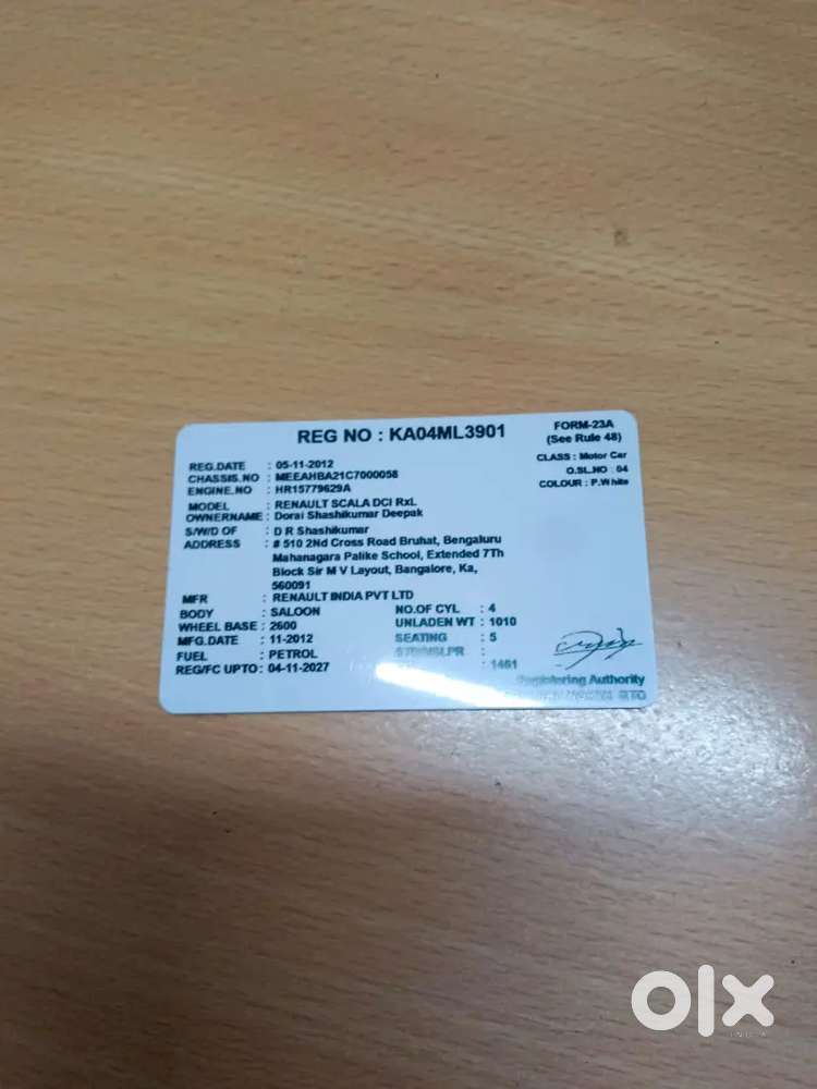 Renault Scala 1.5 Petrol 2012