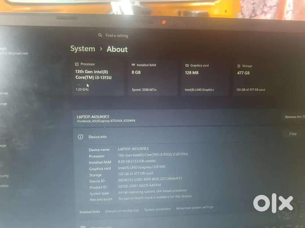 Bill and original charger available
