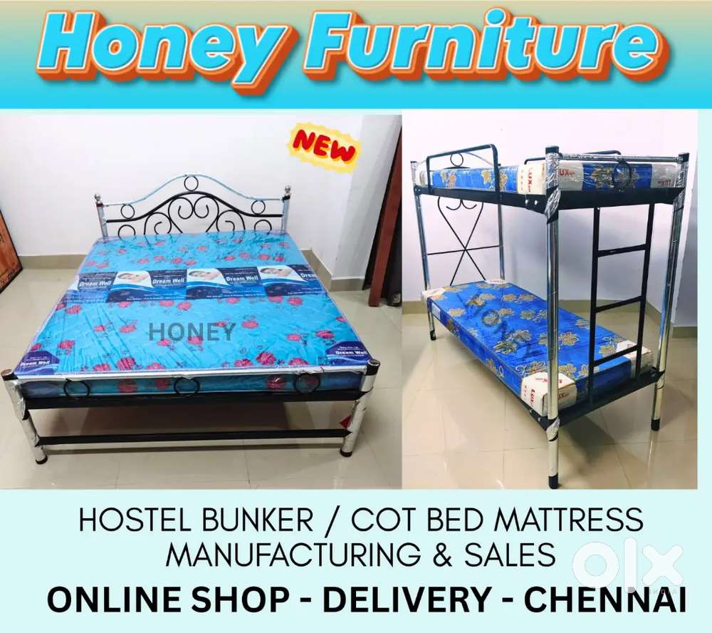 Steel Cot Bed Mattress _ First Quality / Hostel Bunker Manufacturing