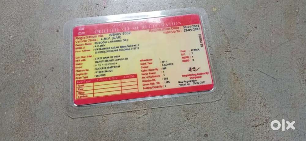 Maruti Suzuki Alto K10 Vxi 2012 Manual