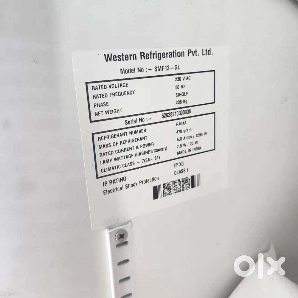 えるページ① WESTERN VERTICAL FREEZER MODAL NO :- SMF 12-GL - Fridges - 1818512007
