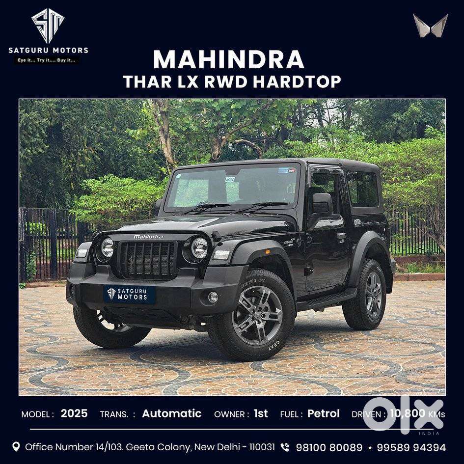Mahindra Thar 2.0 Lx Hard Top Petrol At 4 Rwd, 2025, Petrol