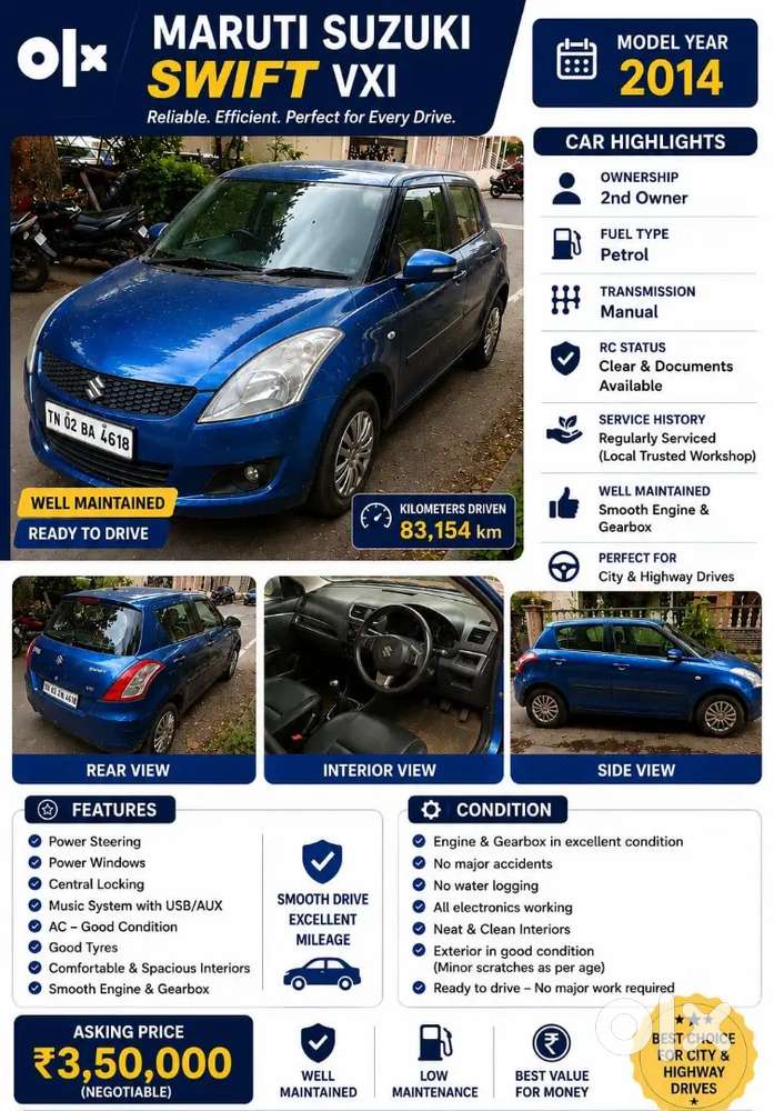 Maruti Suzuki Swift 2014 Petrol Good Condition