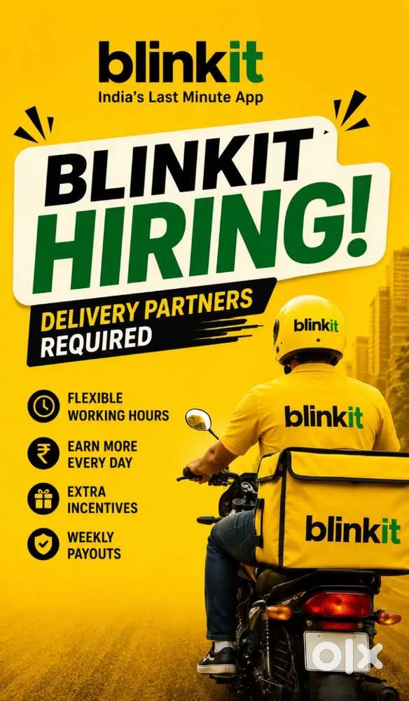 BLINKIT PART-TIME DELIVERY JOB IN INFOPARK
