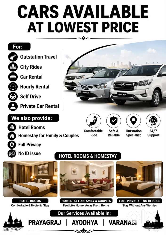 Tour and travels,hotel bookings ke liye contact kare at best rates.