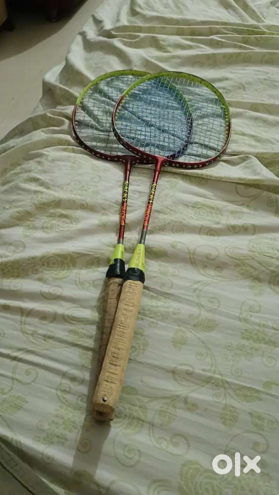 Old pair of badminton