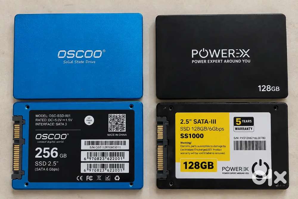 OSCOO 256GB + PowerX 128GB SSD Combo | 2.5 SATA III | Fully Working