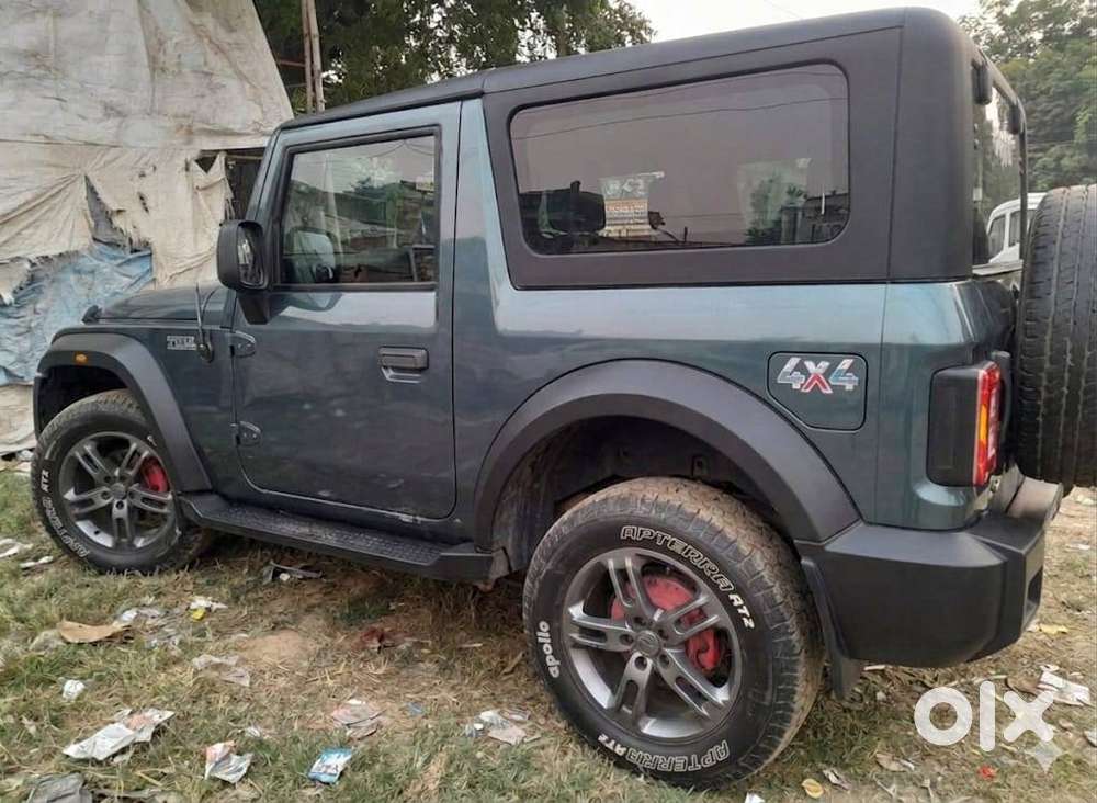This Mahindra Thar (lx Hard Top, Diesel Mt) In Aqua Maraine Colour