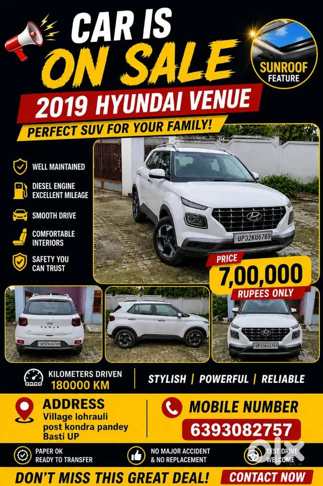 Hyundai Venue Diesel Manual 2019