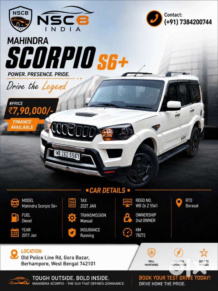 Mahindra Scorpio S6 Plus, 2017, Diesel