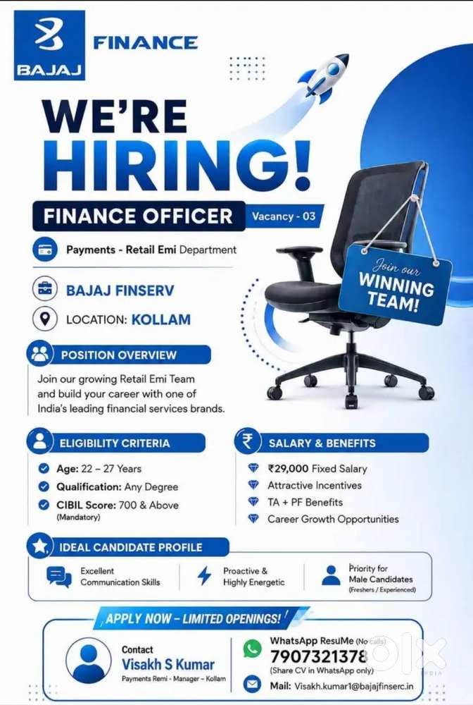 FINANCE EXECUTIVE - BAJAJ FINANCE LIMITED
