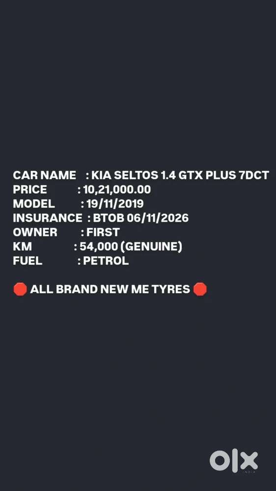 Kia Seltos Gtx Dct, 2019, Petrol