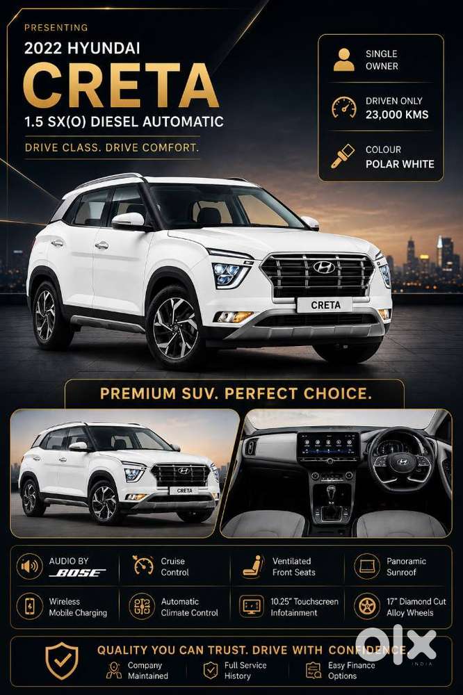 Hyundai Creta 1.5 Sx (o) Diesel At, 2022, Diesel