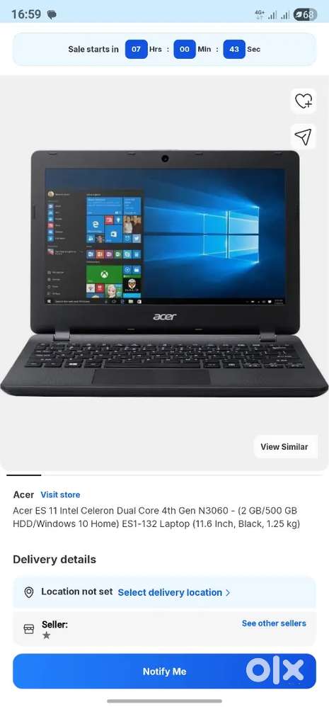 Acer aspire Small laptop