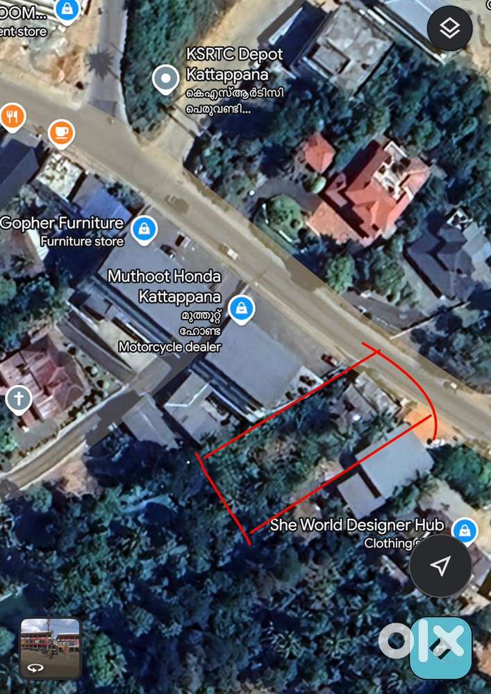 Prime highway frontage property for rent/ lease at Kattappana