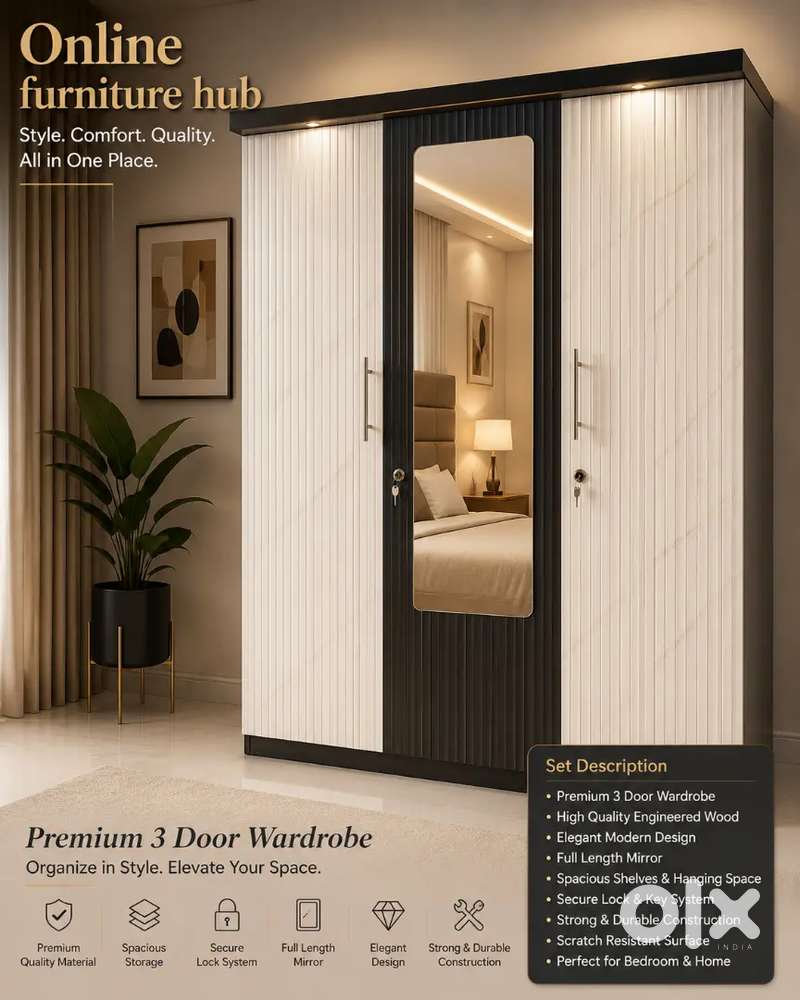 New best 3 door cupboard vol:172