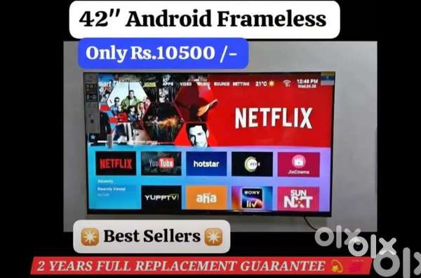 45 Smart Android led tv 2 Yrs Replacement
Guarantee + COD Free