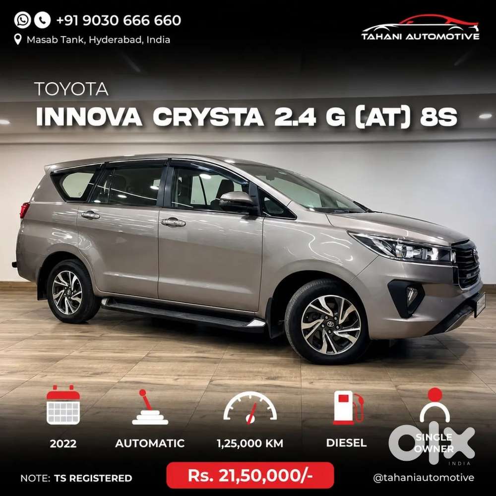 Toyota Innova Crysta [2020-ongoing] 2.4 Gx At 8 Str, 2022, Diesel