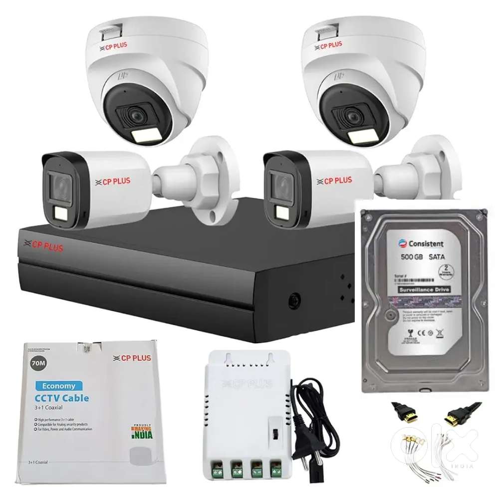 CCTV CP PLUS FULL SET / FREE INSTALLATION/ 2 YEARS WARRANTY ONSITE