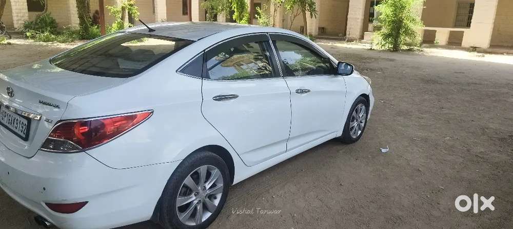 2nd Owner  Hyundai Verna Car White Colour