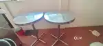 Stainless Steel Round Tables and movalble heavy duty tray holder