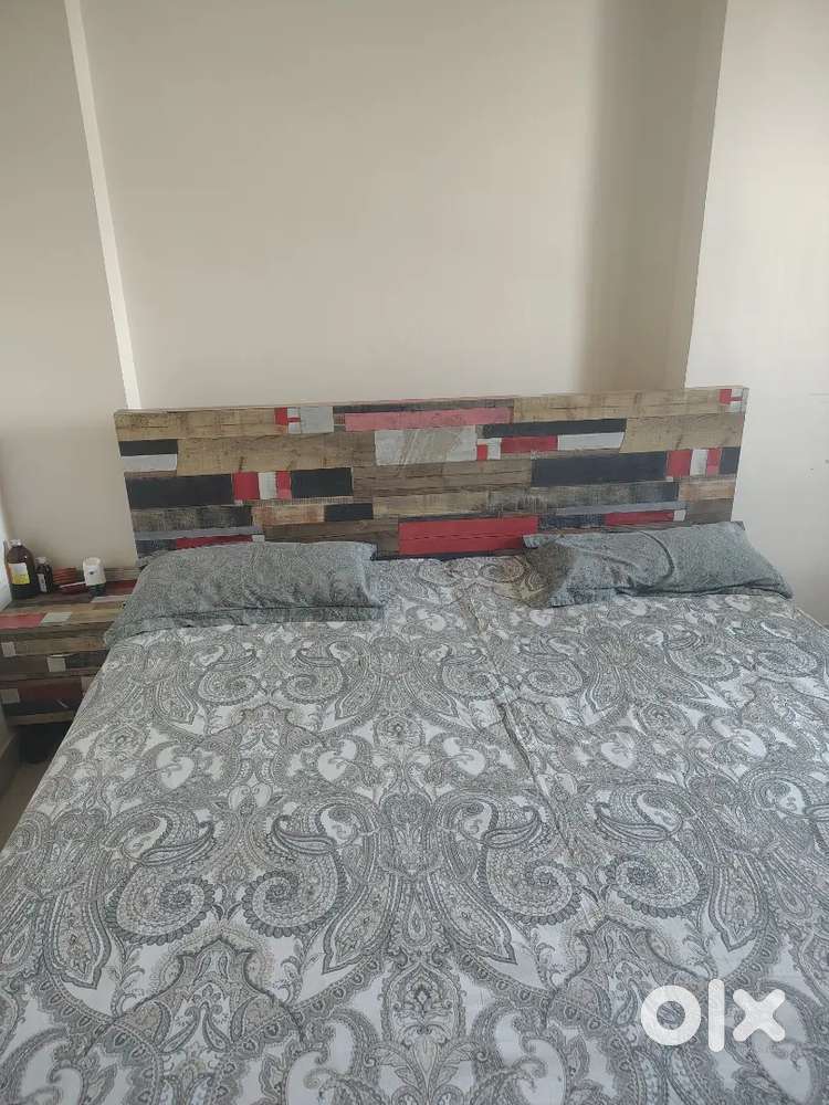 Bed with mattress