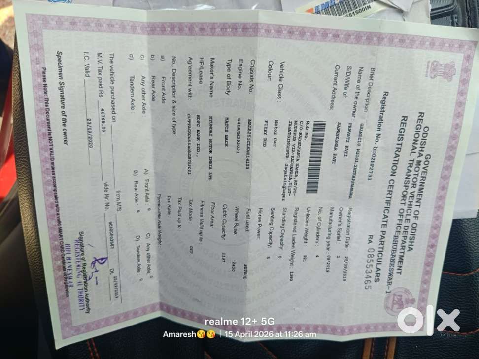 Hyundai Grand I10 Sportz O 1.2, 2019, Petrol